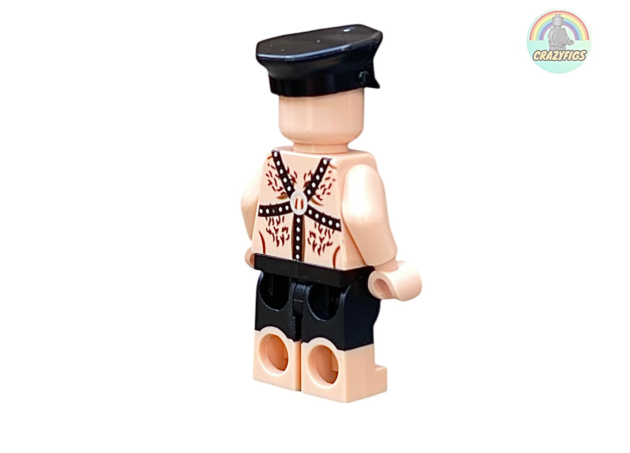 Figurine de policier strip-teaseuse en blocs de construction - Nougat clair
