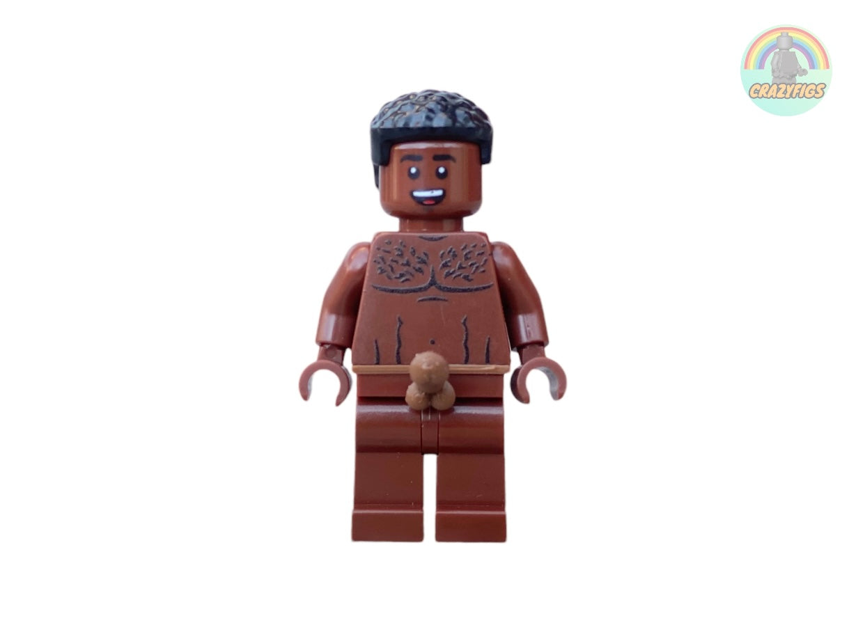 Naked Lego Minifigure with Genitals - reddish brown