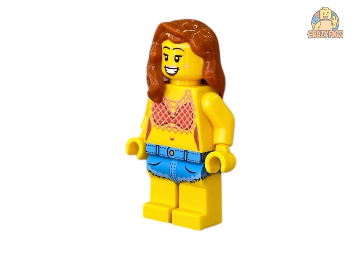 Sexy Spring Break building block figure in hot pants