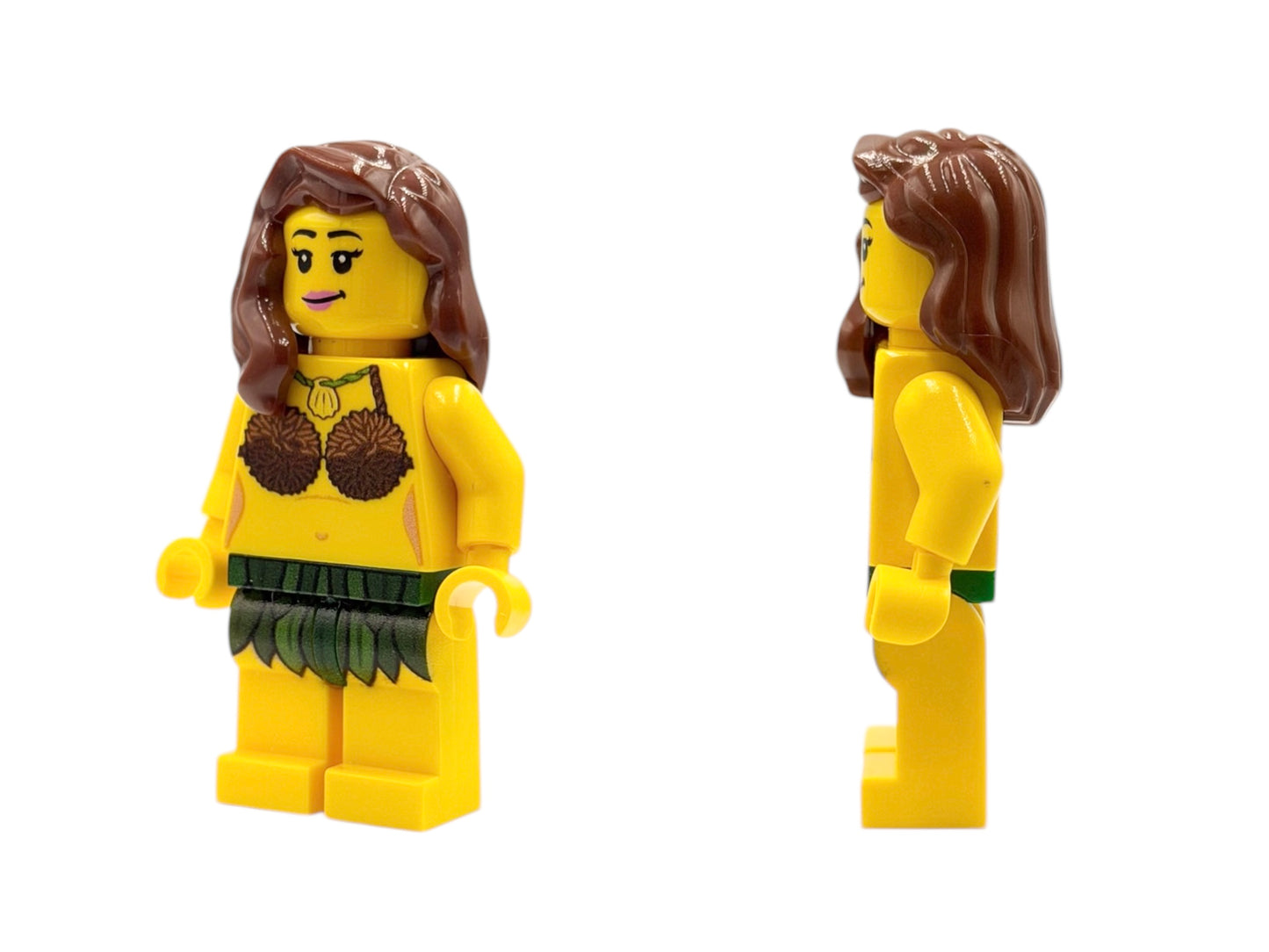 Hula Dancer Hawaii Style Building Block Figure - bright yellow