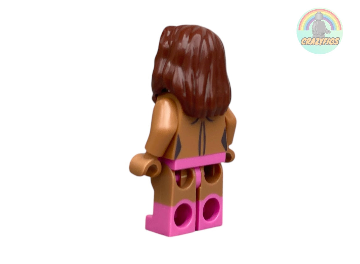 Naked building block figure with breasts - medium nougat