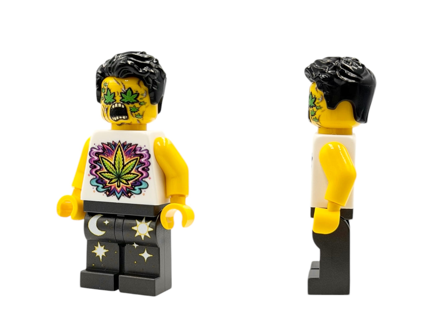 Stoner Zombie Building Block Figure - Yellow