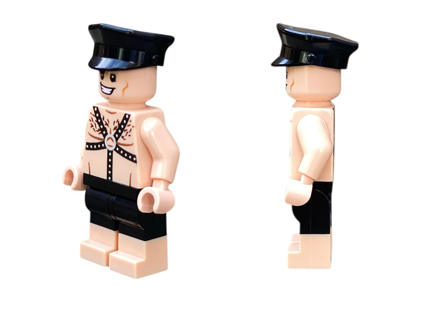 Figurine de policier strip-teaseuse en blocs de construction - Nougat clair