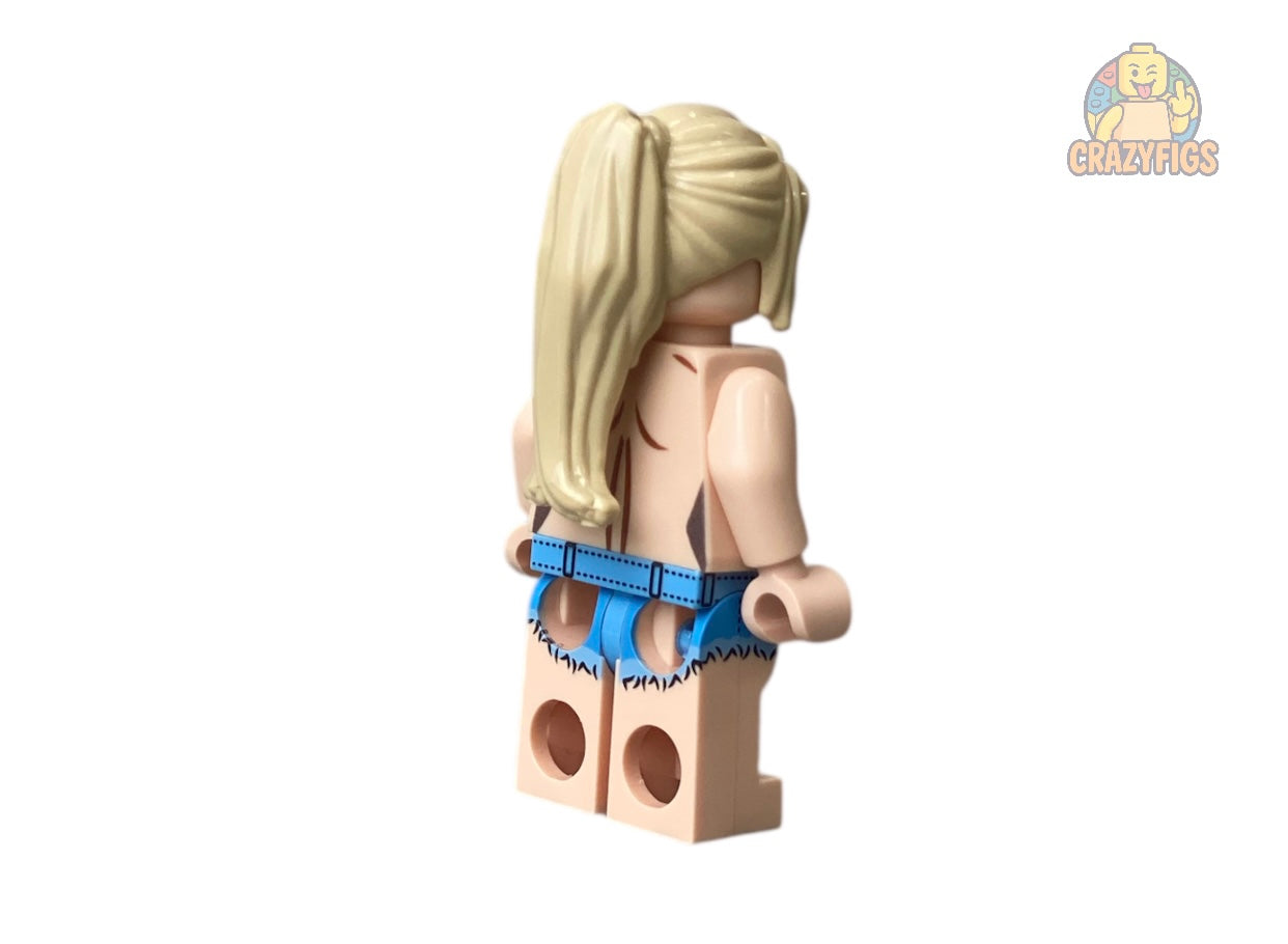 Naked building block figure with breasts & hotpants