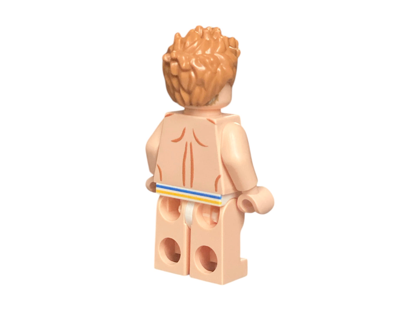Naked male building block figure in boxer shorts