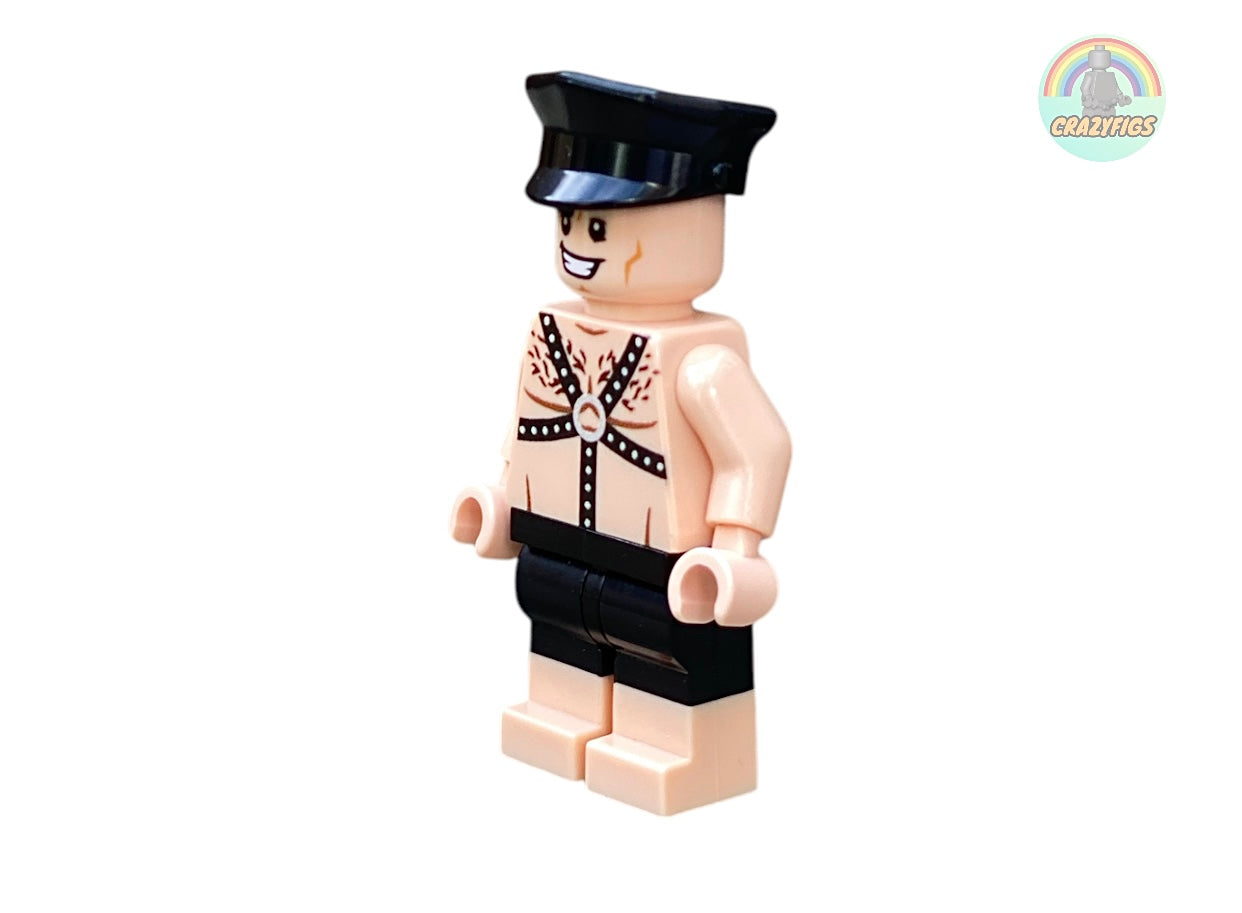 Figurine de policier strip-teaseuse en blocs de construction - Nougat clair