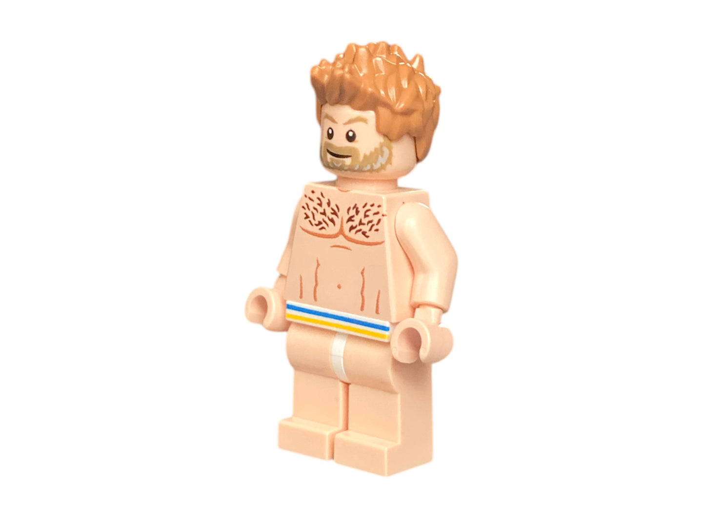 Naked male building block figure in boxer shorts