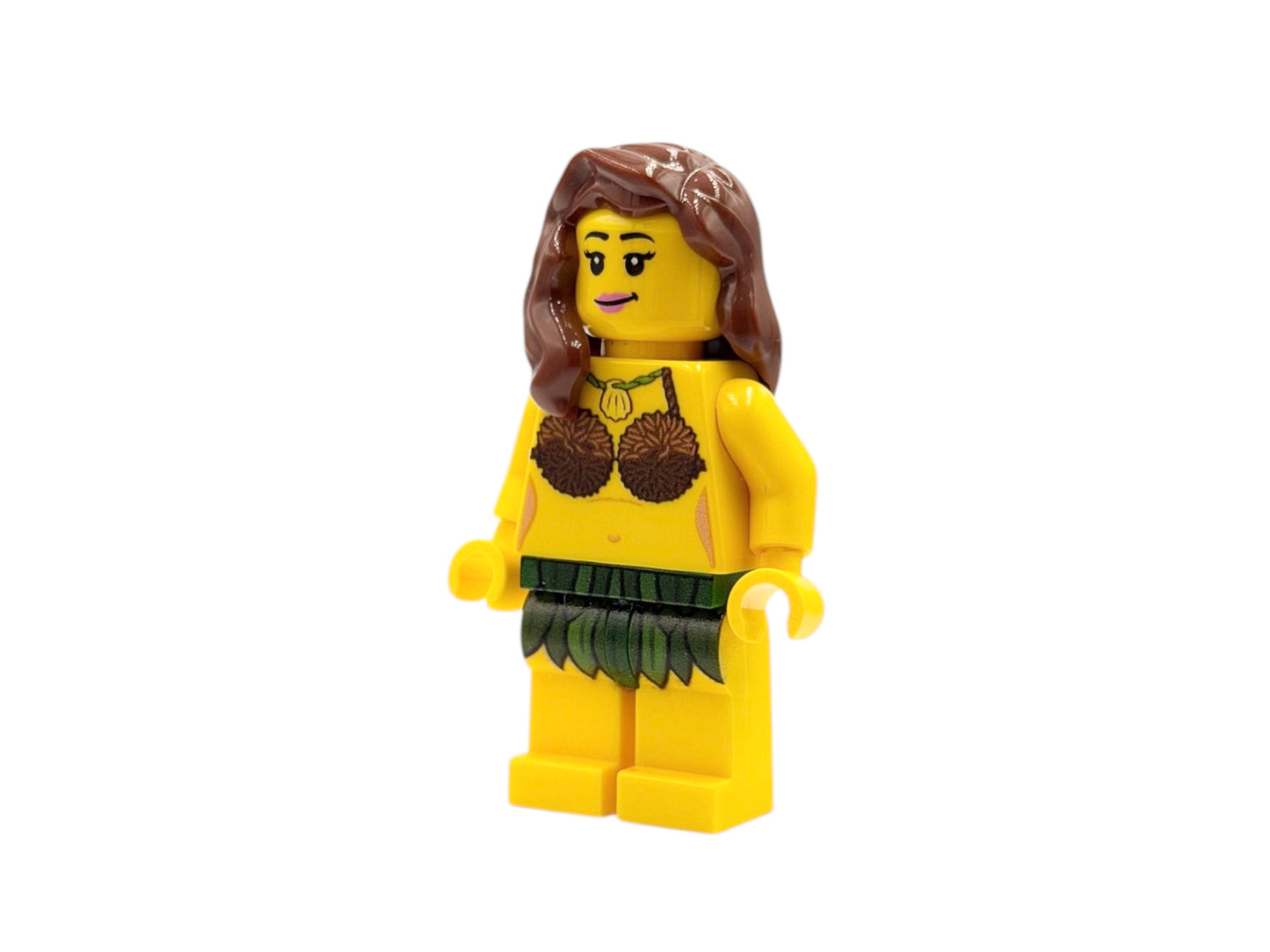 Hula Dancer Hawaii Style Building Block Figure - bright yellow