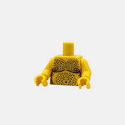 Hairy Male Torso Building Block - bright yellow