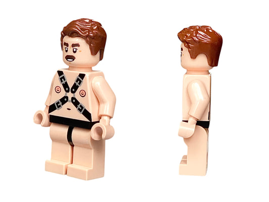Naked male stripper building block figure