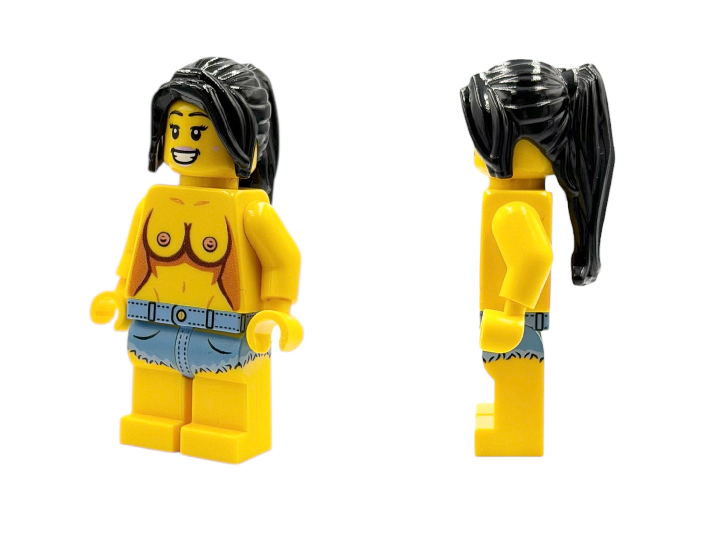 Beach Girl in Hotpants - bright yellow