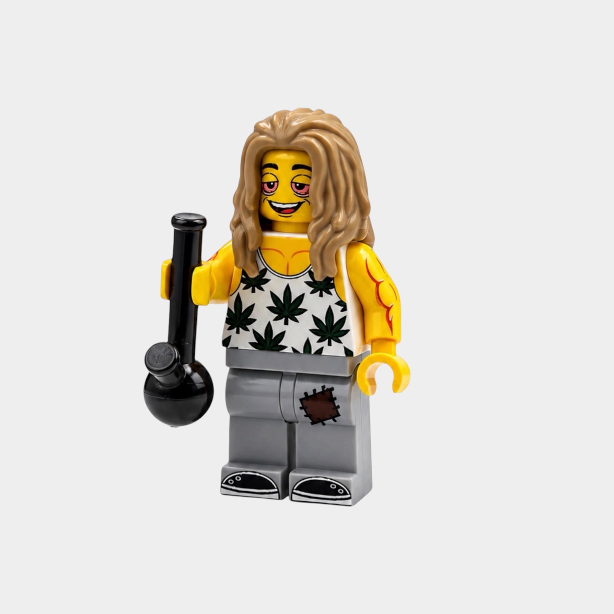Hippie building block figure with random pipe