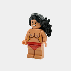 Naked block figure with breasts - nougat
