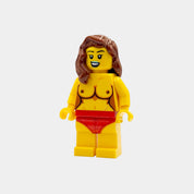 Nude building block figure with red panties