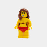 Nude building block figure with red panties