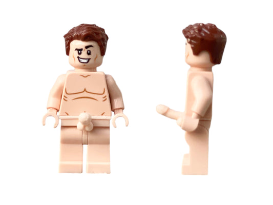 Nackte Lego Minifigur mit Penis