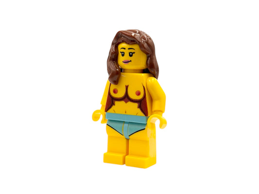 Naked building block figure with breasts