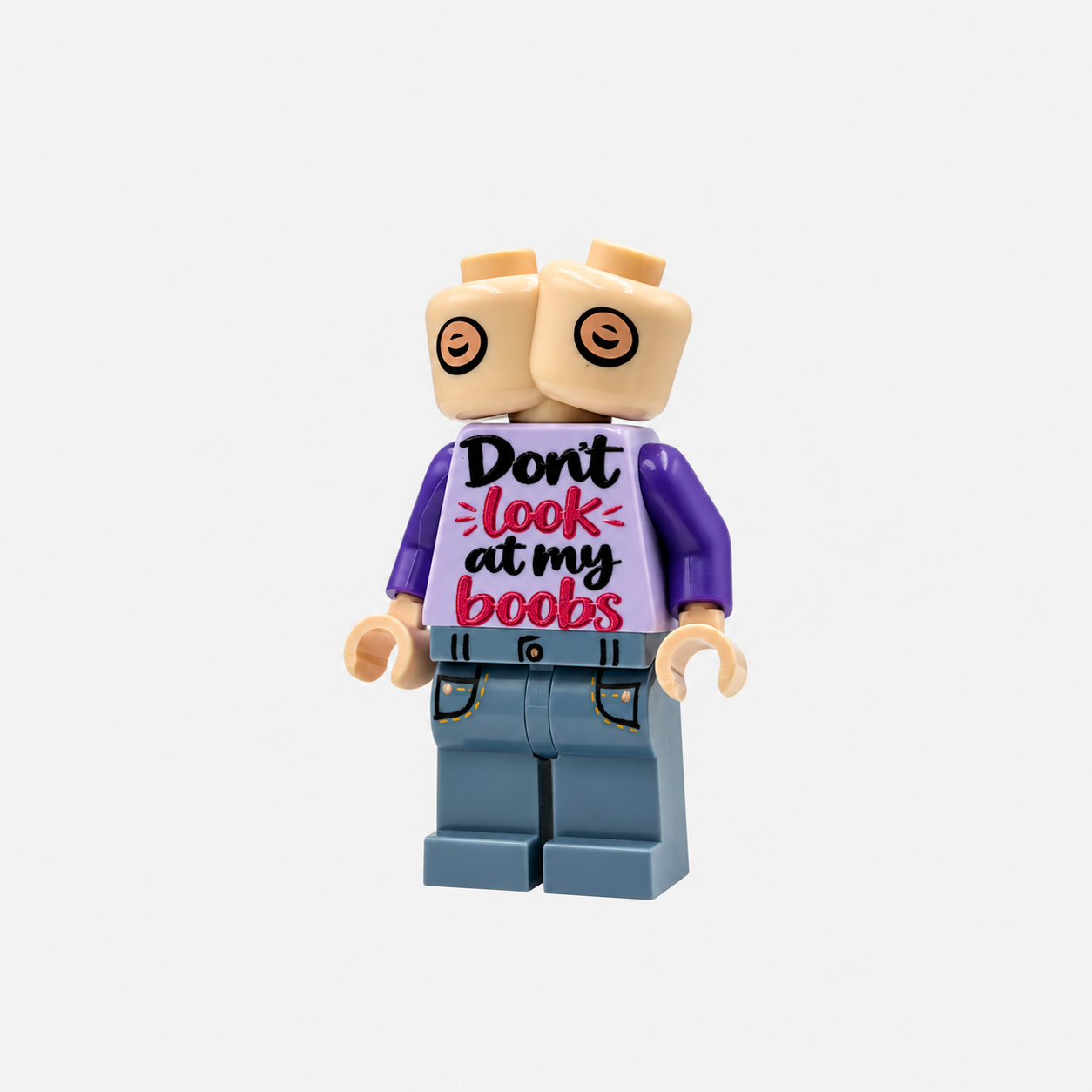 Don't look at boobs building block figure