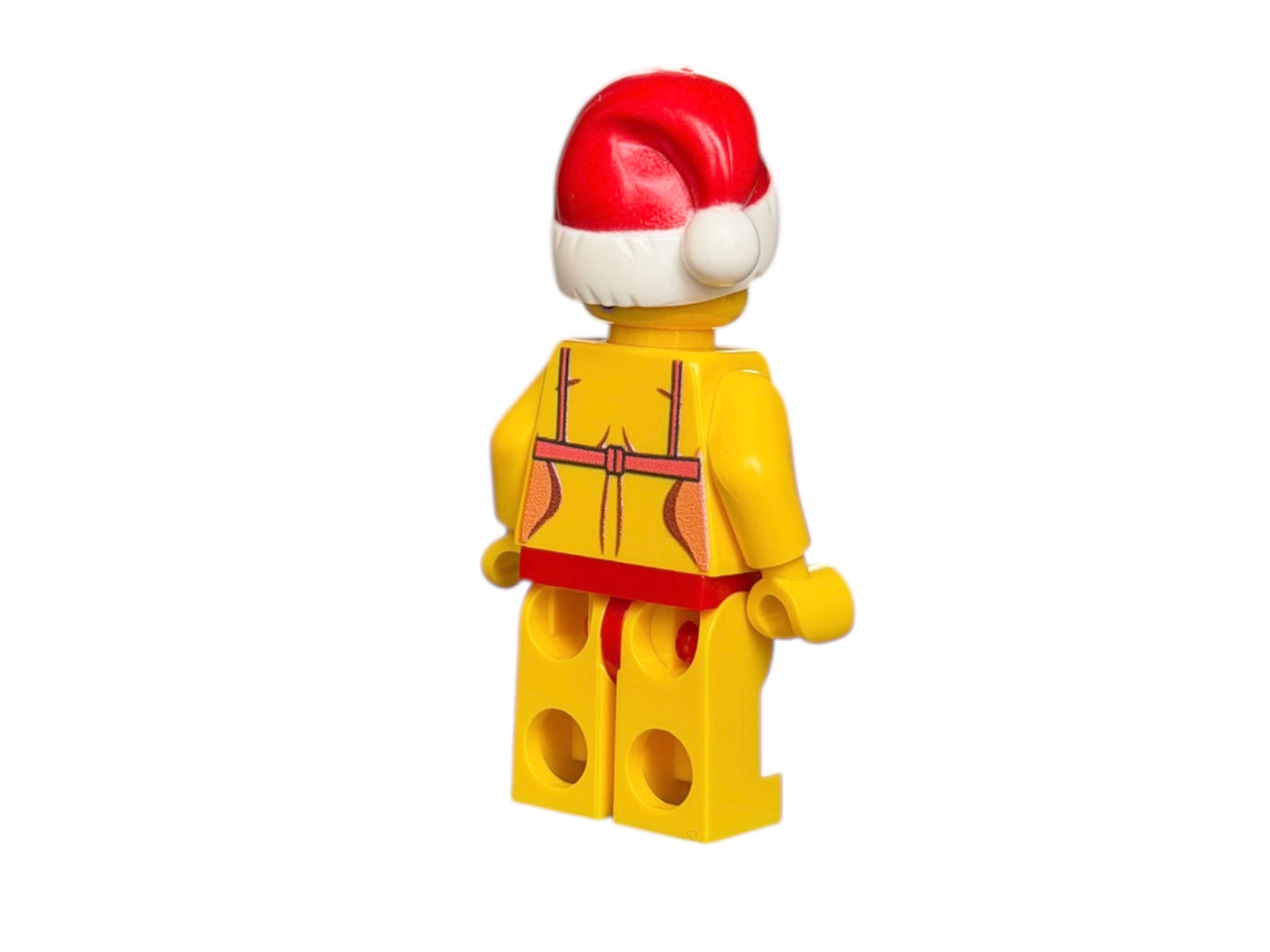 Sexy building block figure in a Christmas bikini