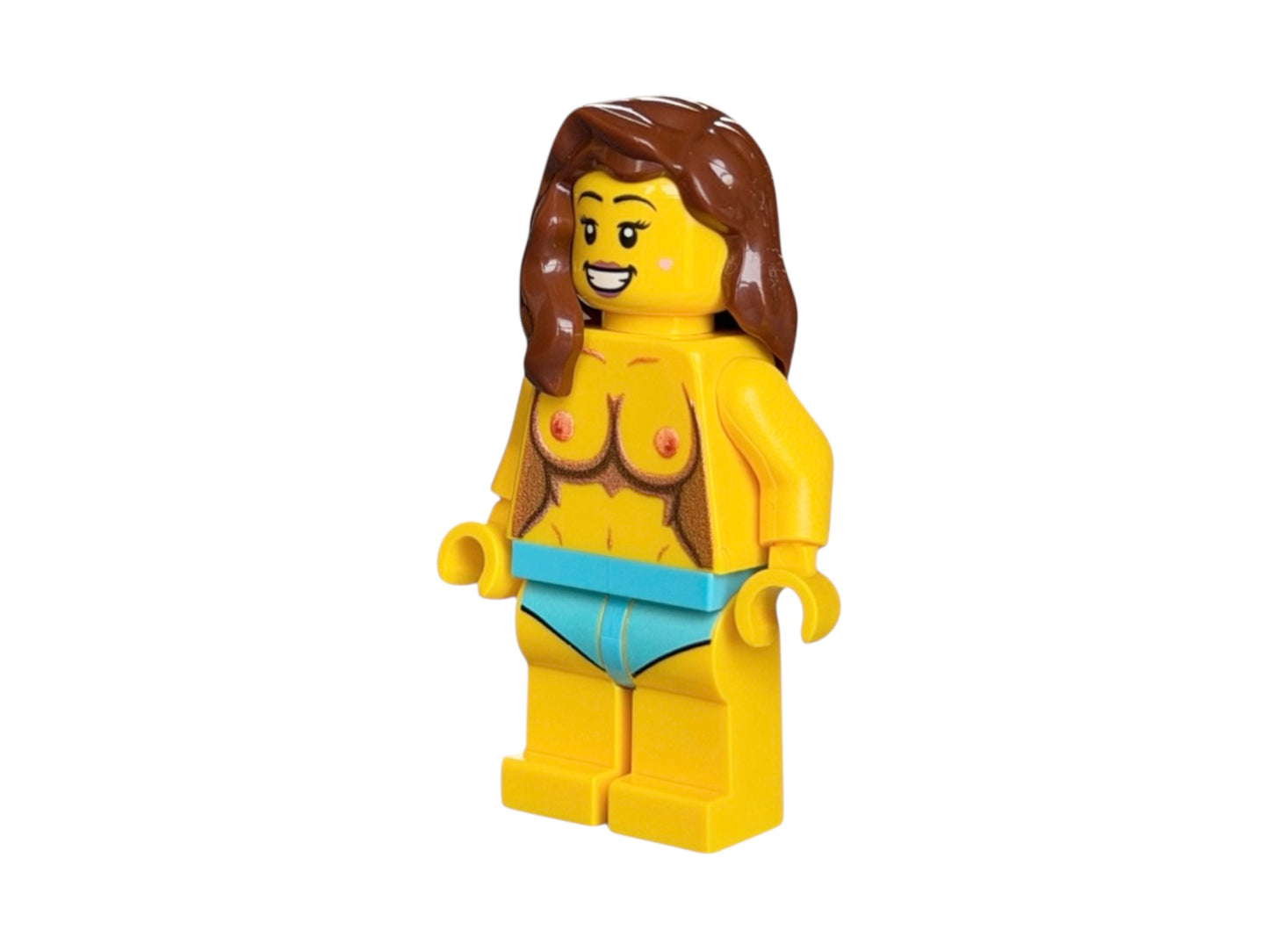 Naked building block figure with breasts