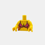 Pink Bra Building Block Torso - bright yellow