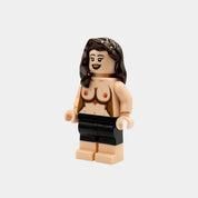 Naked minifigure with breasts - light nougat
