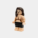 Naked minifigure with breasts - light nougat