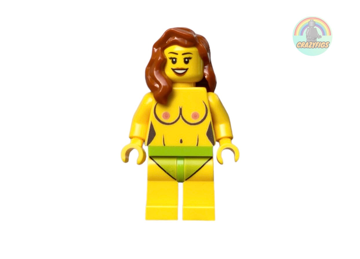 Naked Lego minifigure with breasts - yellow