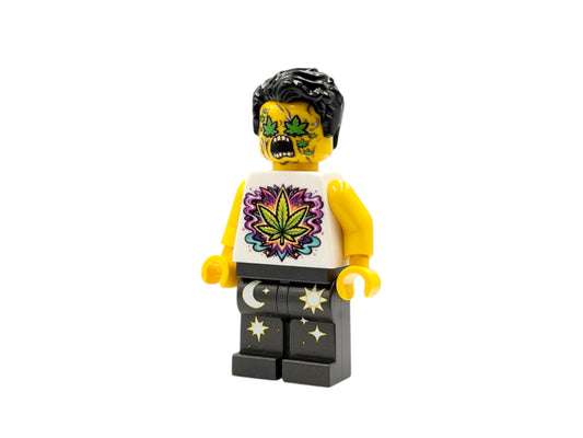 Stoner Zombie Building Block Figure - Yellow