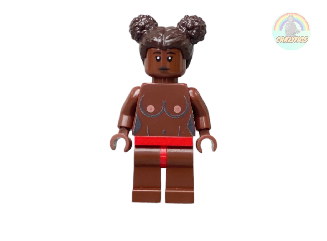 Nackte Lego Minifigur mit Brüsten