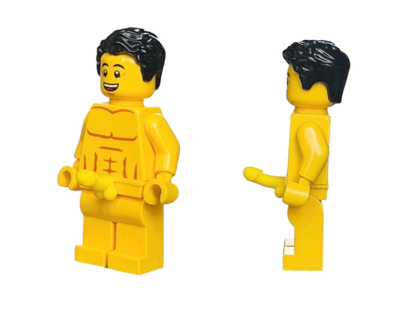 Naked building block figure with penis