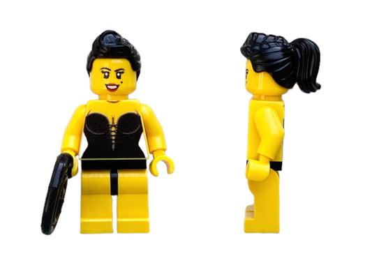 Dominatrix Lego minifigure with whip