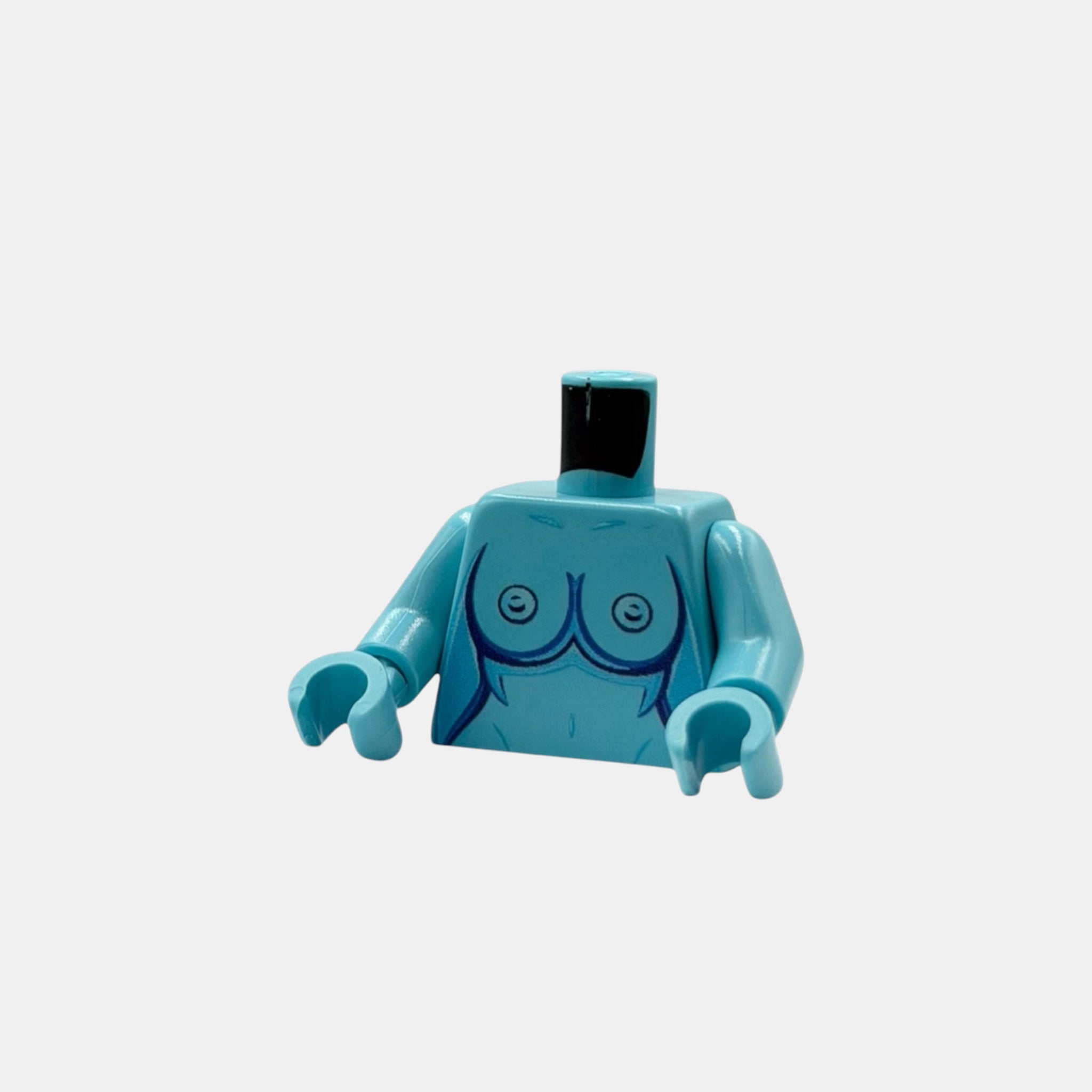 Nude Brick Torso with Breasts - medium azure
