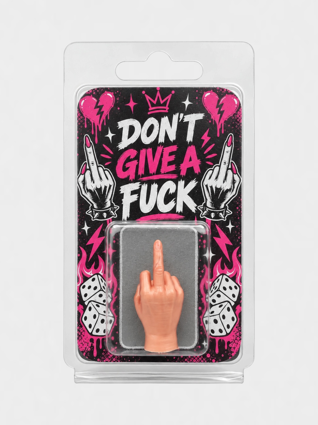 Middle finger gag gift - pink
