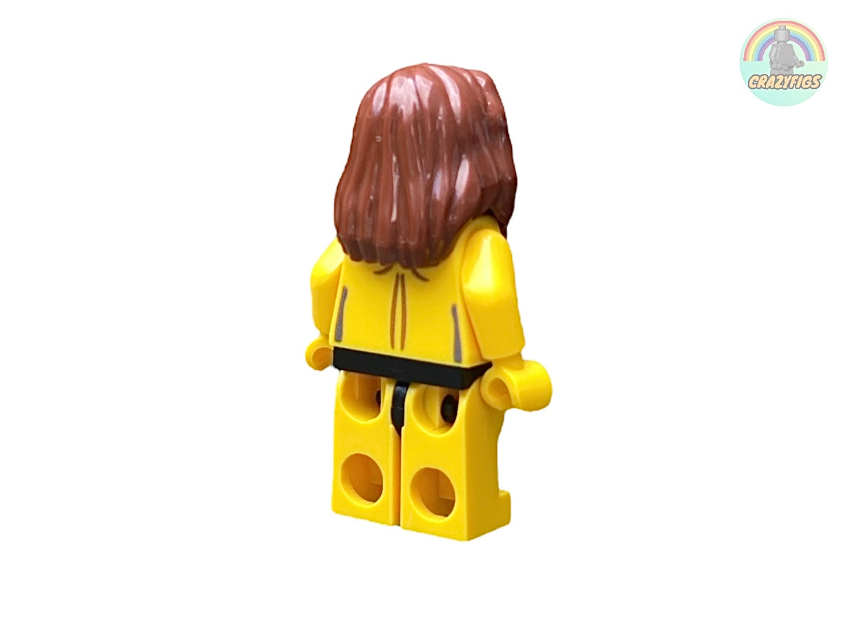 Nackte Lego Minifigur mit Brüsten in schwarzer Unterwäsche