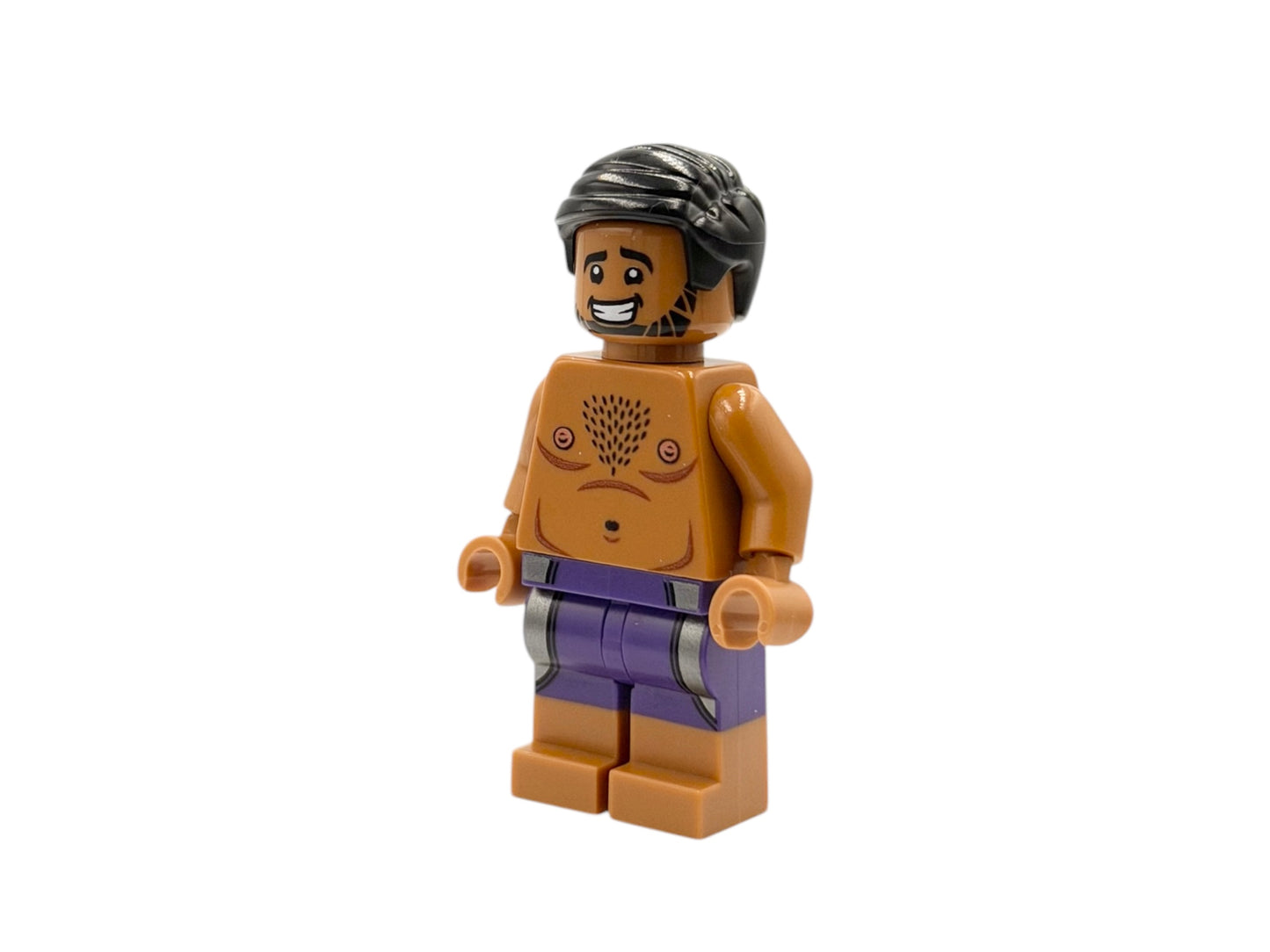 Naked building block figure in shorts - medium nougat