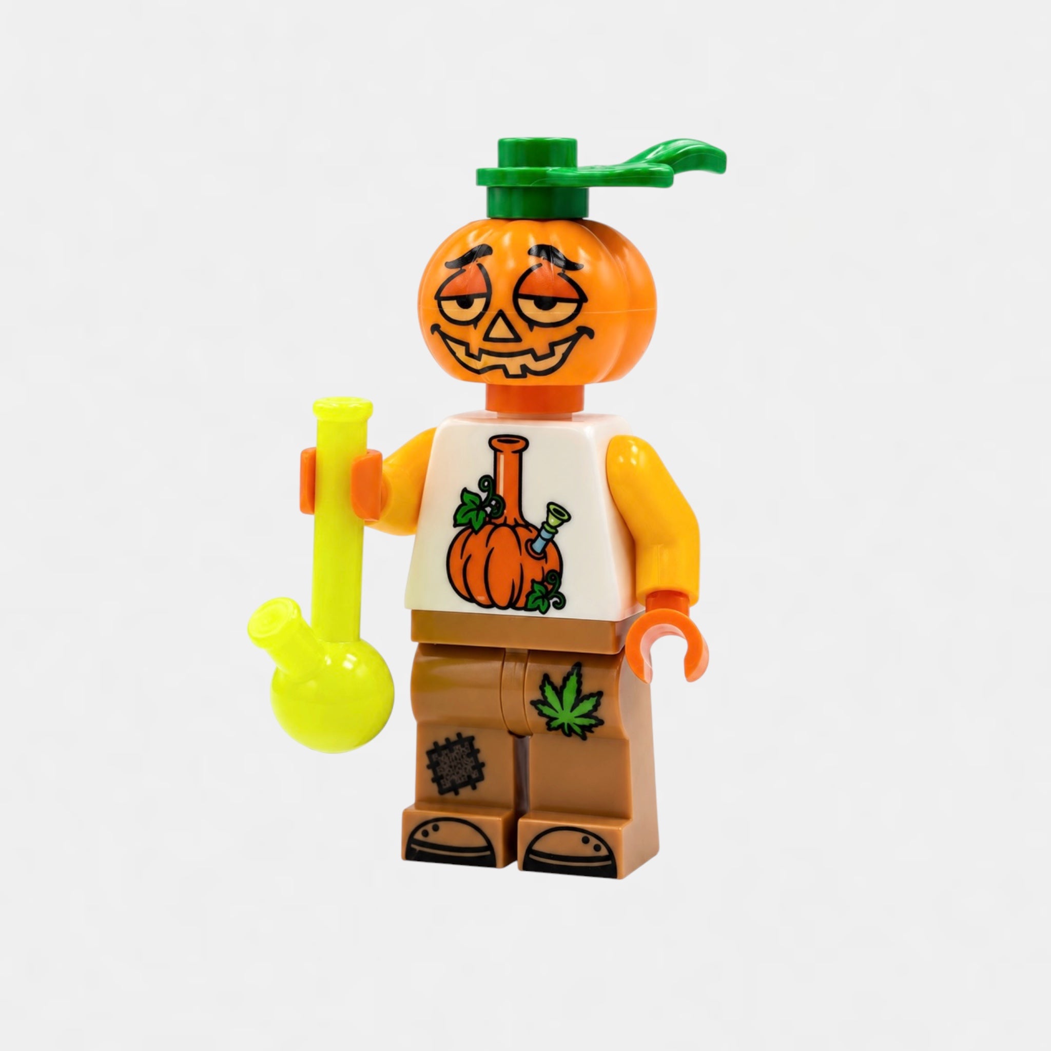 Stoned Pumpkin building block figure with random pipe