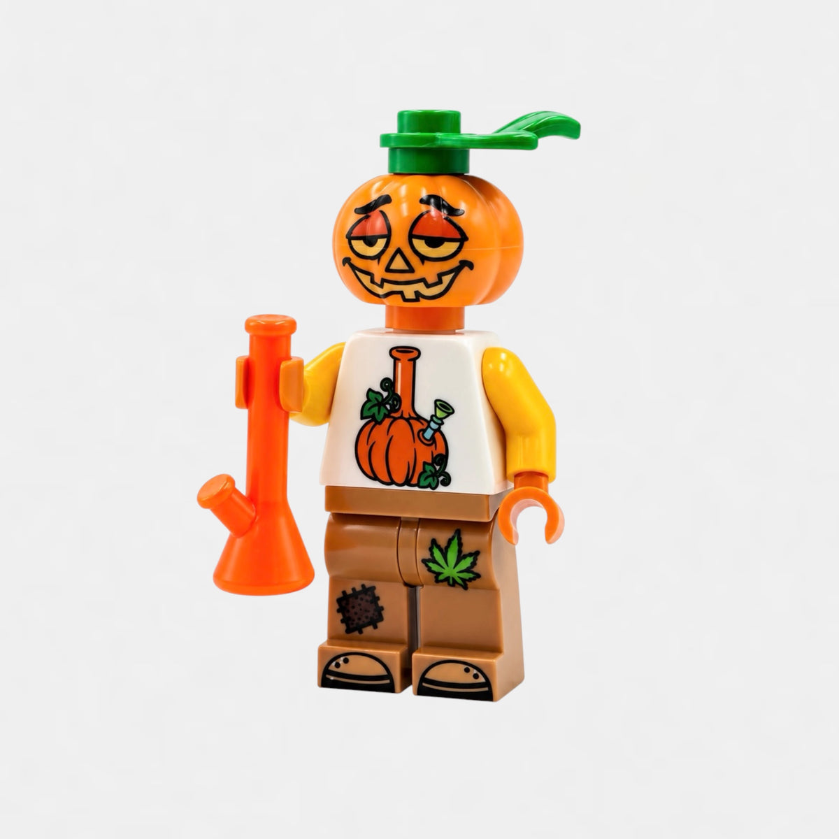 Stoned Pumpkin building block figure with random pipe