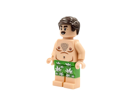 420 building figure with green swim shorts