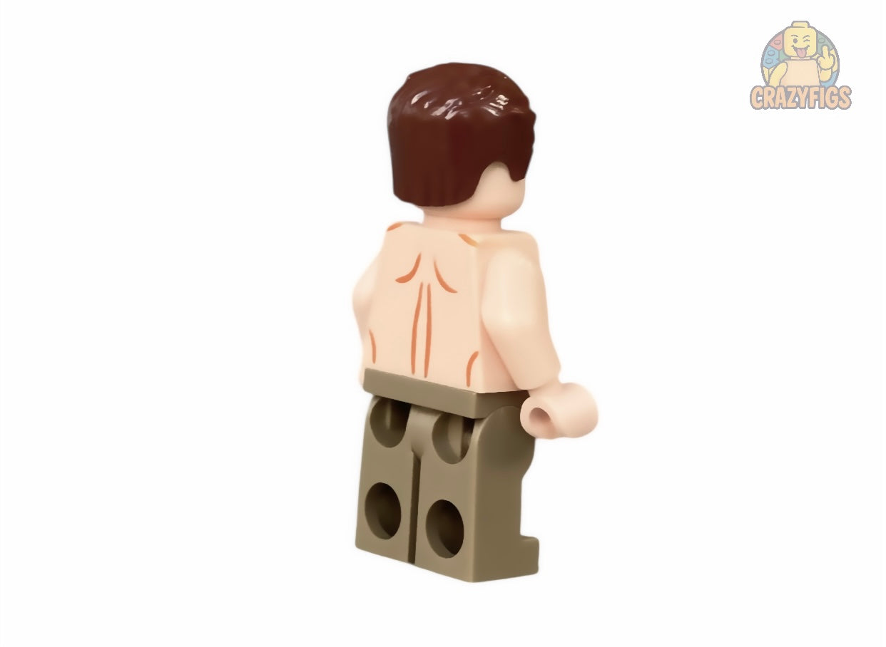 Naked fat male building block figure