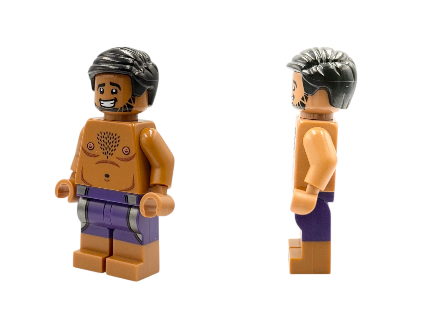 Naked building block figure in shorts - medium nougat