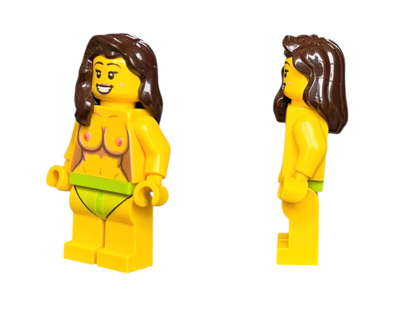 Naked building block figure with breasts