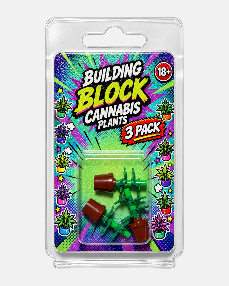 Artificial Cannabis Building Block Plant - Set of 3