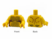 Hairy Male Torso Building Block - bright yellow