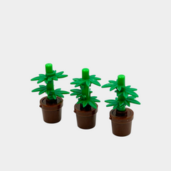 Artificial Cannabis Building Block Plant - Set of 3