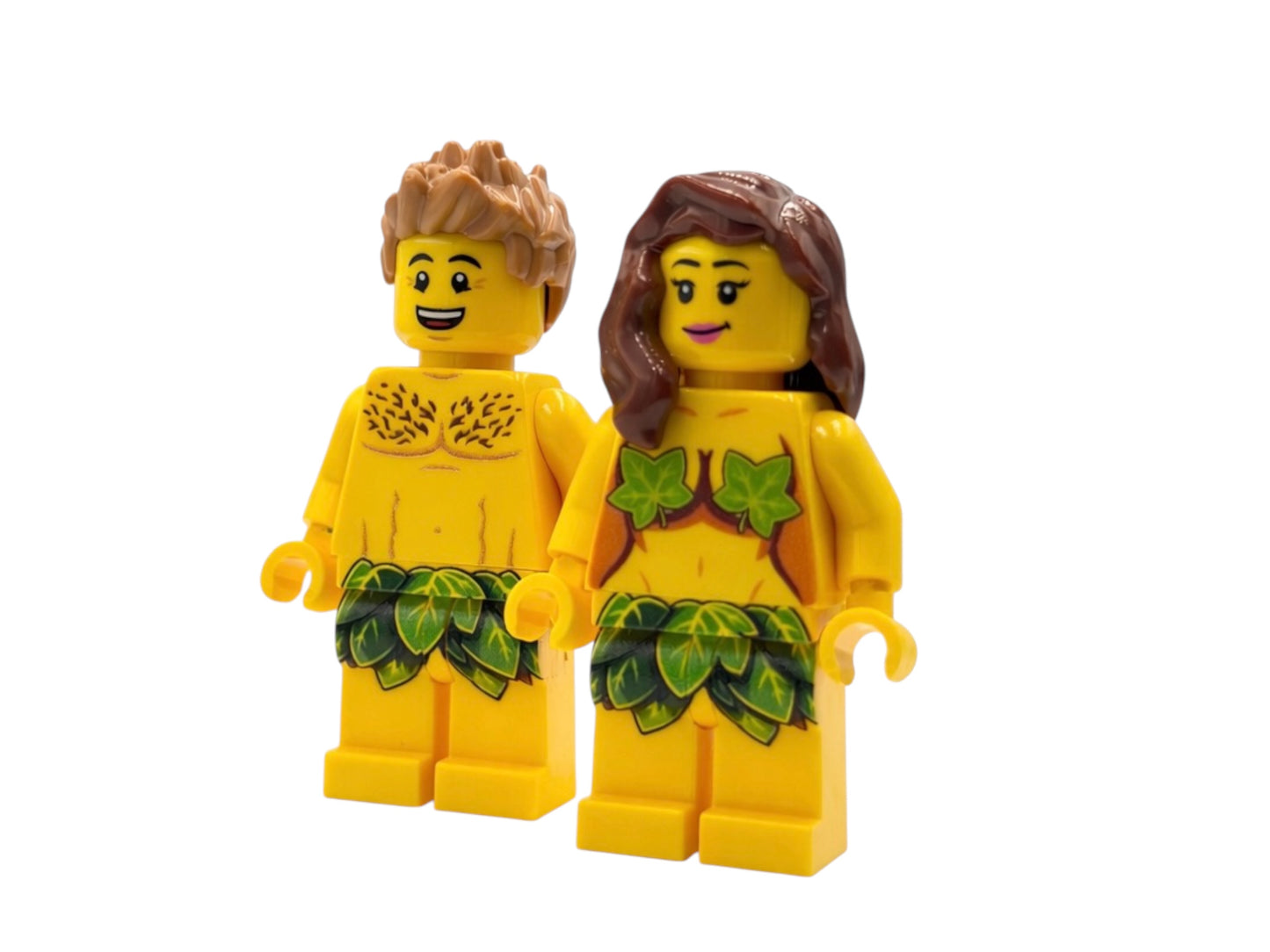 Adam and Eve building block figure, set of 2