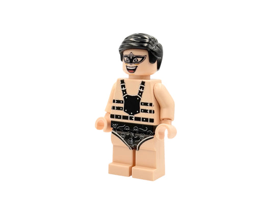 Showboy in Leather Look Building Block Figure - light nougat