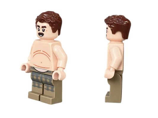 Naked fat male building block figure