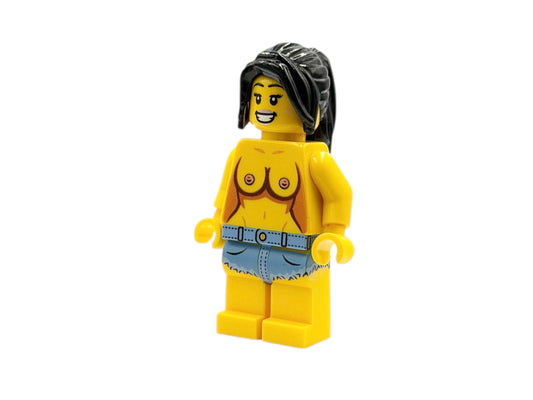 Beach Girl in Hotpants - bright yellow