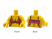 Pink Bra Building Block Torso - bright yellow